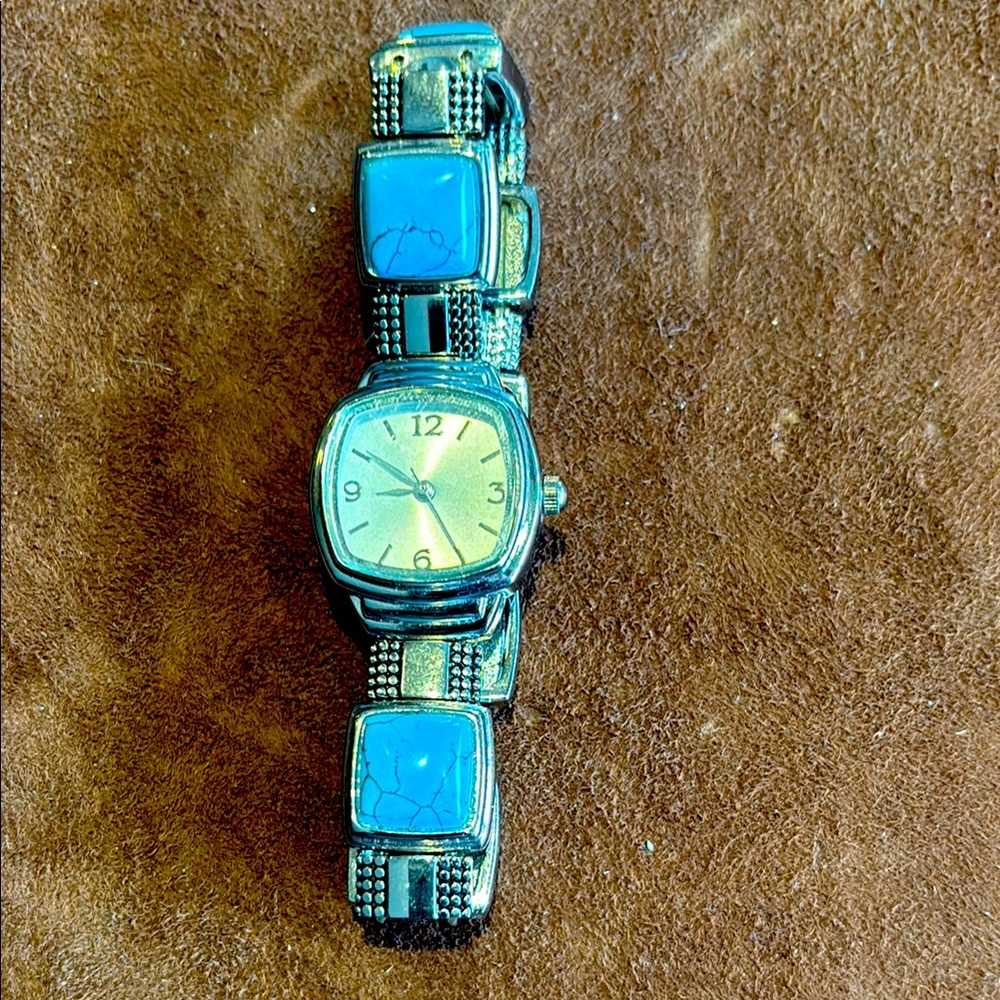 Silver and Turquoise Watch
